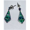 Image 2 : TWO PAIRS OF GEMSTONE STERLING EARRINGS