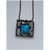 Image 2 : STERLING CHAIN AND OPAL PENDANT