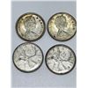 Image 2 : LOT OF 4 CANADIAN SILVER QUARTERS
