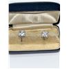 Image 1 : 14K WHITE GOLD HIGH QUALITY EARRINGS