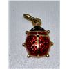 Image 1 : 14K GOLD ENAMAL LADY BUG PENDANT