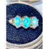 Image 2 : AMAZING DARK SOLID OPALS ANTIQUE RING 15K GOLD