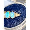 Image 3 : AMAZING DARK SOLID OPALS ANTIQUE RING 15K GOLD