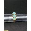 Image 8 : AMAZING DARK SOLID OPALS ANTIQUE RING 15K GOLD