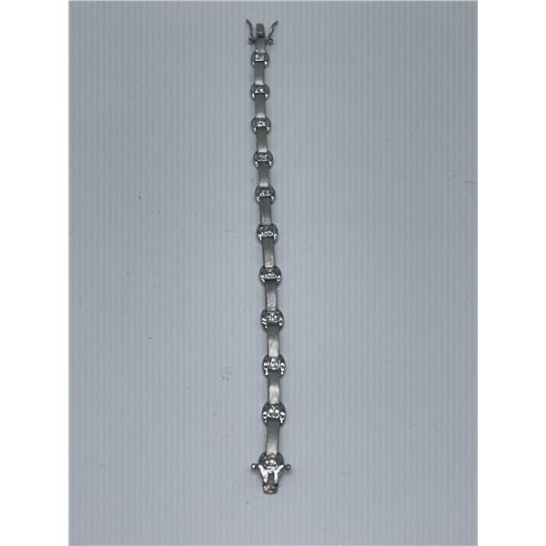 STERLING SILVER CRYSTAL BRACELET