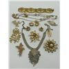 Image 1 : ASSORTED VINTAGE CRYSTAL BROOCHES AND EARRINGS
