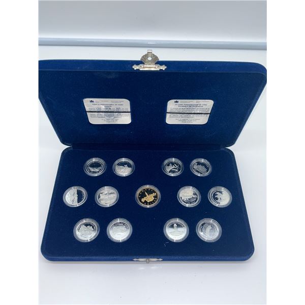 CANADA 1992 STERLING SILVER PROOF SET (12 QUARTERS)