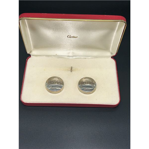 CARTIER STERLING PERRIER BOTTLE CAPS BOXED