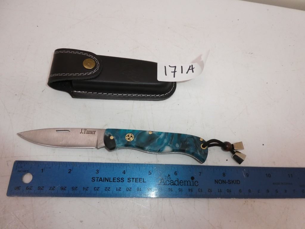 epoxy handle J.Tamer knife c/w case
