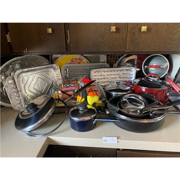 Assortment of Cookware, Cooking Utensils, and More