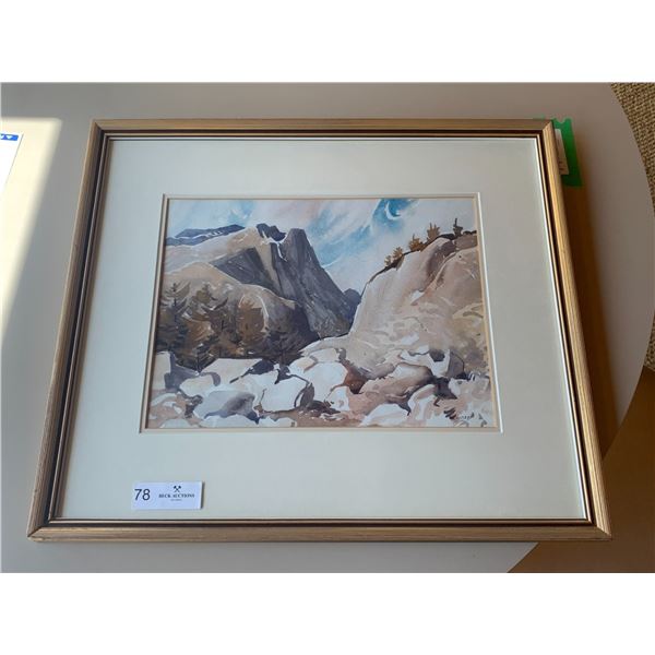 "White Man's Pass Canmore" - Original Watercolour Painting By H.G. Glyde, R.C.A.