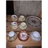 Image 1 : Assortment of China Tea Cups, Saucers, and Large Rosenthal Plate