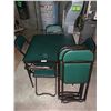 Image 1 : Sherwood Green Folding Card Table w/ 7 x Matching Chairs