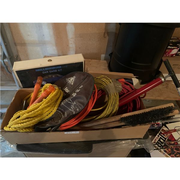 Millennium Car Care Kit, Bicycle Pump, Rope, Extension Cables, and More!