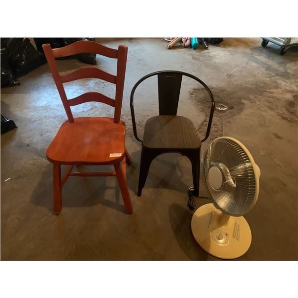 2 x Chairs and a Fan