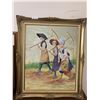 Image 1 : "The Haymaking" (Pieter Brugel, 1500) - Framed Reproduction Painted by Sara Wolch