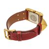 Image 3 : Hermes Red gold-Plated and Leather Medor Quartz 23mm Watch