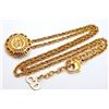 Image 1 : Christian Dior Gold-tone Round Logo Pendant Necklace