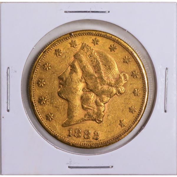 1882 $20 Liberty Head Double Eagle Gold Coin VF