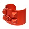 Image 5 : Hermes Red Aluminium Collier de Chien Sunset Cuff Bracelet