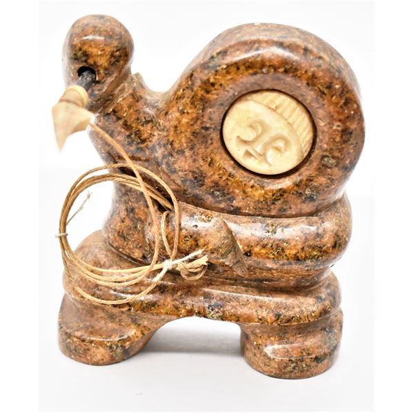 Vintage Inuit Soapstone Hunter Carving, by Look