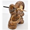 Image 3 : Vintage Inuit Soapstone Hunter Carving, by Look