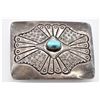 Image 2 : Antique Navajo Sterling Turquoise Belt Buckle