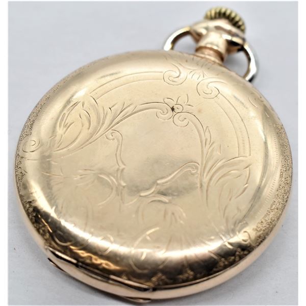 Antique Estate Heavy Gold Plate Pocket Watch