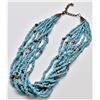 Image 3 : Estate 8 Strand Copper & Turquoise Bead Necklace