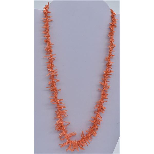 Vintage Pink Angel Branch Coral Necklace