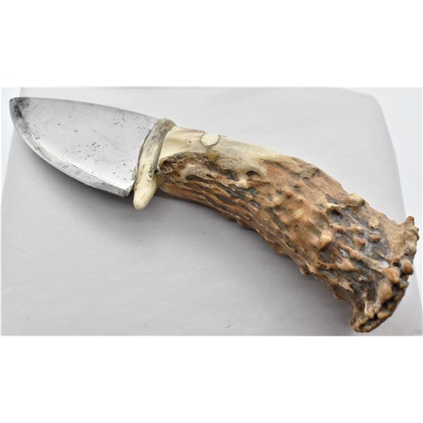 Cherokee Antler Handled Knife by Coy Oxford