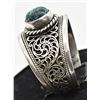 Image 2 : Silver Tone Turquoise Ring, Size 12