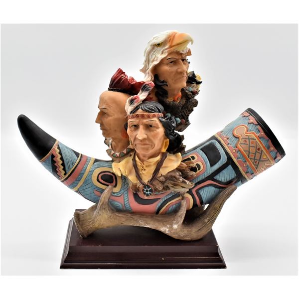 Cast Resin Sculpture, Native American Themed