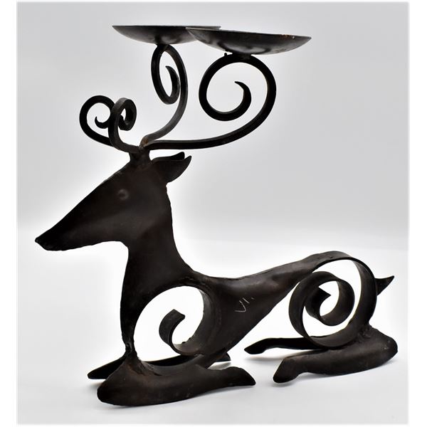 Metal Art Deer Candleholder