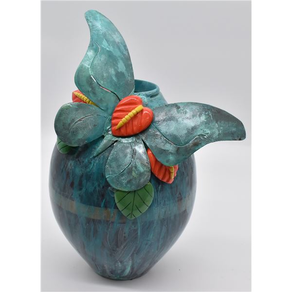 Metal Art Butterfly Vase