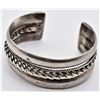 Image 1 : Old Pawn Navajo Heavy Sterling Cuff Bracelet