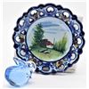 Image 1 : Portuguese Alco Baca Plate and Rabbit Paperweight