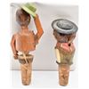 Image 3 : 2 Hand Carved German Wood & Cork Bottle Stoppers