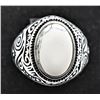 Image 1 : Sterling and White Buffalo Turquoise Ring, Sz 11