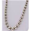 Image 1 : Estate Silver Tone Graduated Bead Necklace