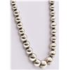 Image 2 : Estate Silver Tone Graduated Bead Necklace