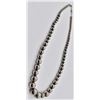 Image 5 : Estate Silver Tone Graduated Bead Necklace