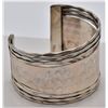 Image 3 : Artisan Crafted Hammered Silver Cuff Bracelet