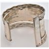 Image 4 : Artisan Crafted Hammered Silver Cuff Bracelet
