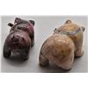 Image 3 : 2 Carved Stone Bears Fishing