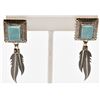 Image 2 : Quoc Turquoise Co. Sterling Turquoise Earrings