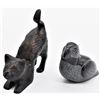 Image 2 : Bronze Stretching Cat and Boma Soapstone Puffin