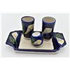 Image 1 : Mexican Cobalt Blue Calla Lilly Pottery Tray Plus