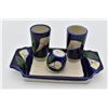 Image 2 : Mexican Cobalt Blue Calla Lilly Pottery Tray Plus