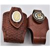 Image 2 : 2 Estate Tooled Leather Flip Phone Holders